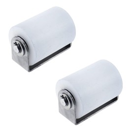Coshar Slide Gate Guide Roller with Post Welded Bracket 2" Dia. Sliding Rolling Gates Guider Heavy Duty Ball Bearing Side Nylon Roller with Bracket Assembly - Pack of 2