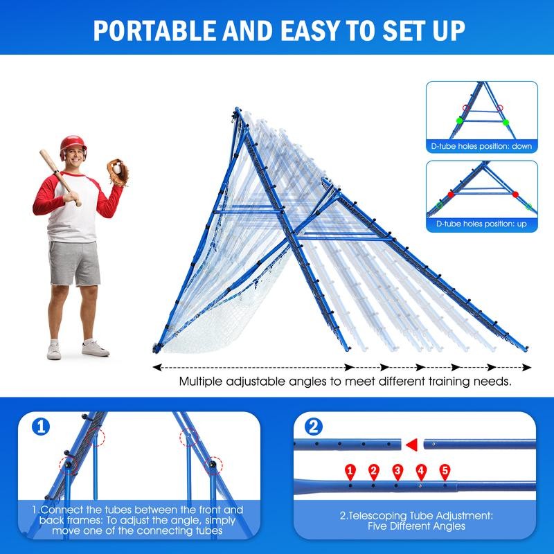 Winthai 4x4FT Volleyball Rebounder Net, Soccer Rebounder Pitchback Net with