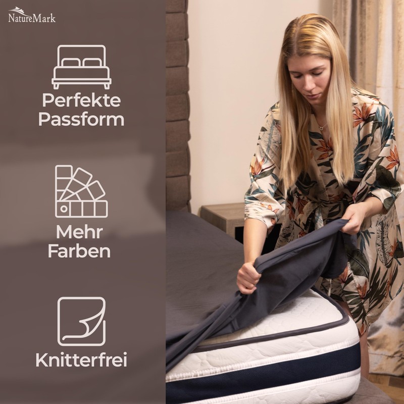 GREEN MARK Textilien Classic Bed Sheets, Flat Sheets, House Blanket,