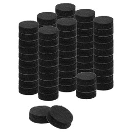 uxcell Round Felt Furniture Pads, 75Pcs 0.4" Dia x 0.2" Thick Adhesive Backed Felt Non-Slip Anti-Scratch Felt Pads Chair Leg Protectors for Protecting Hardwood Floor, Black