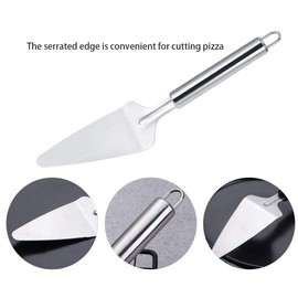 Servidor de Pastel de Acero Inoxidable Espátula de Pastel Multifuncional Pastel Triangular Cortador de Pizza Pala Accesorios de Cocina 2 Piezas