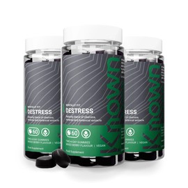 Known Known Tasty Destress Gummies - Chamomile, B Vitamins - Supports Hormone Balance - Natural Mixed Berry Flavour - 60 Vegan Gummies, 3 Months Supply