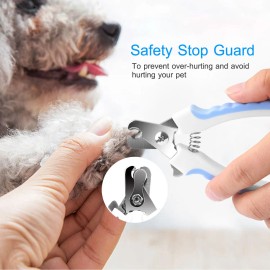 Small Medium Large Dog Nail Clippers Stainless Steel Pet Cat Nail Toe Trimmer with Free Nail File for Grooming L Size Dogscolor: Blue and White Color