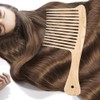 Peine para cabello rizado, peine de dientes anchos cepillo desenredante