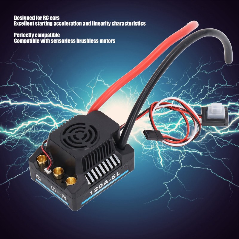 120A Brushless ESC Professional Programmable Waterproof Electric Speed Controller for