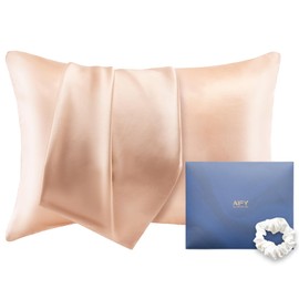 AIFY Silk Pillowcase, 100% Silk Pillowcase, 6A Class, Single Sided Silk, Pillow Cover, 43 63 for Beautiful Hair, Beautiful Skin, Washable, Gentle on Sensitive Skin, Good Breathability, Reduces