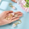 FASHEWELRY 3Pcs Cute Strawberry Keychain for Women Rhinestone 3D Resin