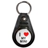 I Love My Mini - Black Plastic Medallion Key Ring