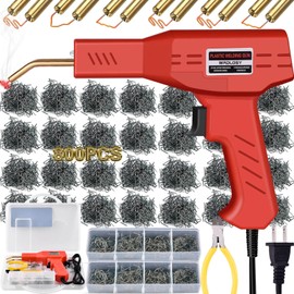 Wrdlosy Plastic Welder, 800PCS Staples, Plastic Welding Kit, Must Have for DIYers, Instant On/Off, Plastic Welder Kit, Bumper Repair Kit Plastic Repair Kit, Portable Toolbox (Red)