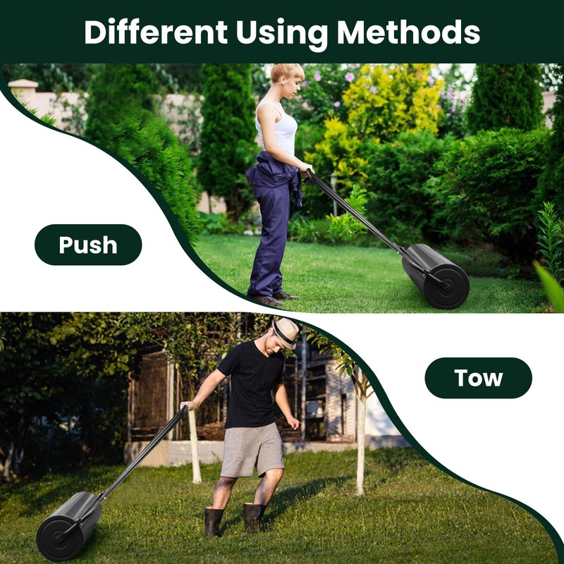 Lawn Roller, 13x24-Inch, 48L/ 13 Gallons Heavy-Duty Push/Tow Behind Water/Sand
