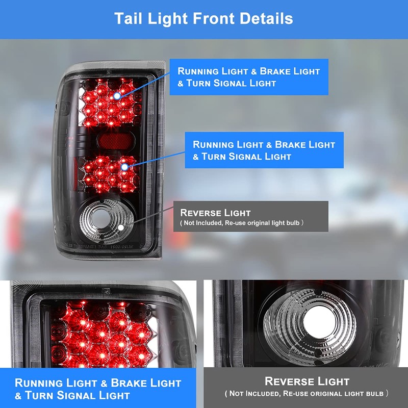 Nixon Offroad Tail Lights for Ford Ranger 2001 2002 2003