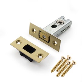 EAI Tubular Deadbolt for Bathroom | 76mm Case 57mm Backset | Polished Brass