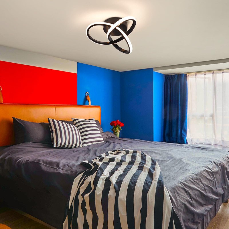 EIDISUNY LED Ceiling Light Interweave Modern Creative White Black Ceiling