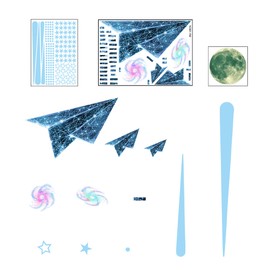 Star Sticker In the Dark Ceiling Stickers PVC Kids Wall Stickers Moon Wall Decals for Baby Nursery Room Bedrooms Ceiling Decoration