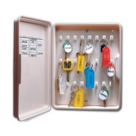 Lucky Line Key Organizer 24 Hook Cabinet, NON-LOCKING, Beige (61000)