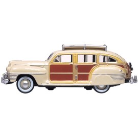 1942 Town & Country Woody Wagon Catalina Tan with Wood Panels and Roof Rack 1/87 (HO) Scale Diecast Model Car by Oxford Diecast 87CB42003