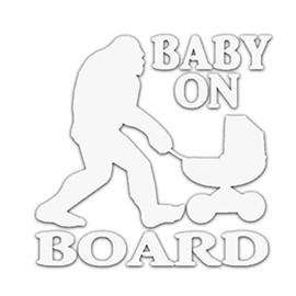 Bigfoot Decal Baby on Board tp 1260 6 inch sticker squatch sasquatch