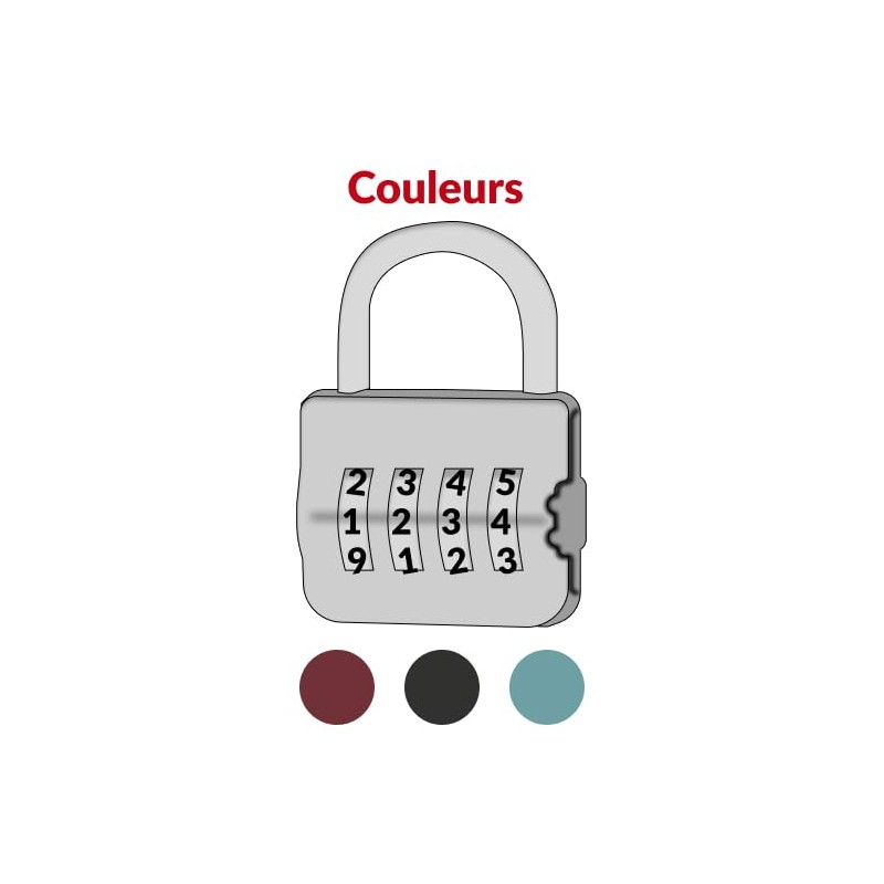 FTH M54 4 Digit Combination Padlock Adjustable Combination 10,000 Combination