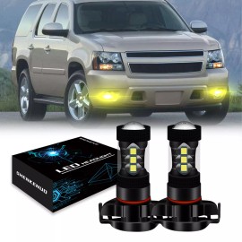 SHENKENUO For Chevry Tahoe 2007-2013 2014 - 2X Golden Yellow 5202 LED Fog Light Bulbs 30W