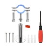 sourcing map 2Pcs Pipe Support, Stainless Steel Wall Mount Ceiling