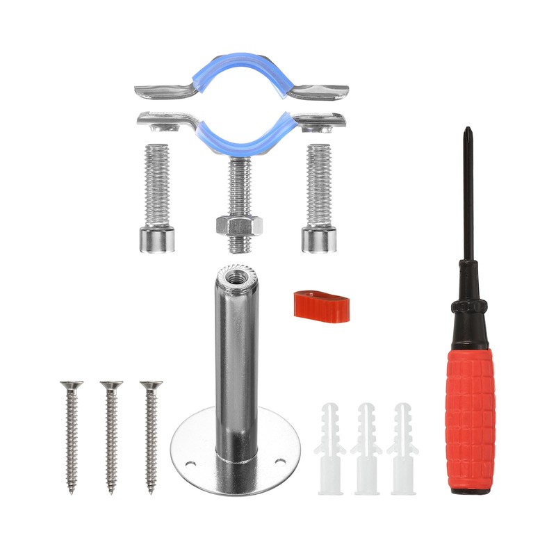 sourcing map 2Pcs Pipe Support, Stainless Steel Wall Mount Ceiling