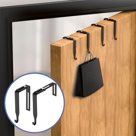 XXFBJNMD Adjustable Cubicle Hangers 6 Pcs Universal Partition Hangers Set Black Metal Cubicle Hooks with Cross Screwdriver for 1.35 to 3.5 in Inch Thick Wall Panels