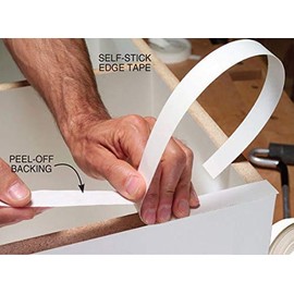 EDGE SUPPLY EASYEDGE White PVC 3/4 inch X 250 ft roll of White Edge Banding – Peel and Stick Strong Adhesive, Easy Application, Flexible and Durable White Edging for Furniture Restoration, Made In USA