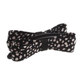 VINGTAINE H-185-BK- Animal Pattern Ribbon Banana Clip, M, Easy Bundle, Adult, Hair Accessory, Black