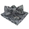 Jemygins Paisley Bow Tie, Men’s Pocket Handkerchief and Cufflinks Set