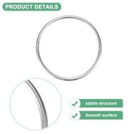 M METERXITY 12-Pack Dream Catcher Rings,2 Inch Metal Round Shape Macrame Wreath Floral Ring Hoop for Home/Valentine/DIY Craft/Wedding/Wall Hanging Decorations [White Silver]