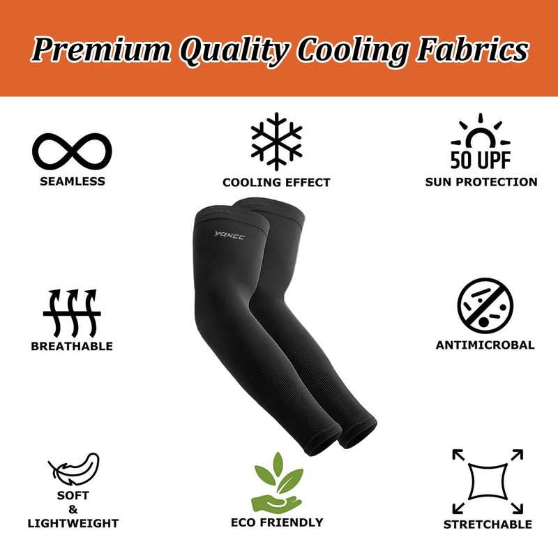 YQXCC 4 Pairs Arm Sleeves for Men Women | UPF