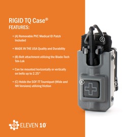 Eleven 10 Rigid TQ Case for SOF-TT Tourniquet, Black, Belt Attachment