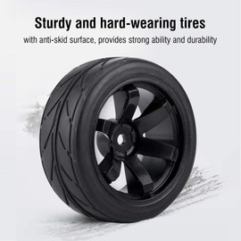 4 pieces remote control car rubber tyres racing off-road vehicle rim for RC 1:10 car part (6 holes)