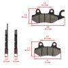 Caltric Front Rear Brake Pads for Kawasaki KL650 KLR650 2008-2024