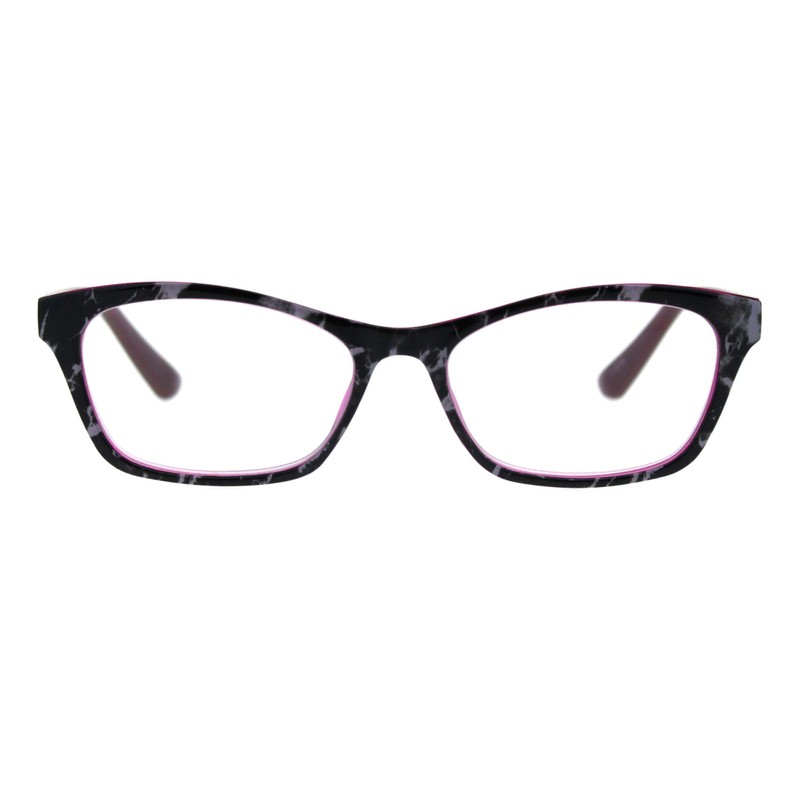 Womens Reading Glasses Fashion Readers Rectangular Spring Hinge Fuchsia +2.25