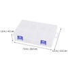 SEWACC Transparent Plastic Storage Box 8 Grids Portable Organizer Box