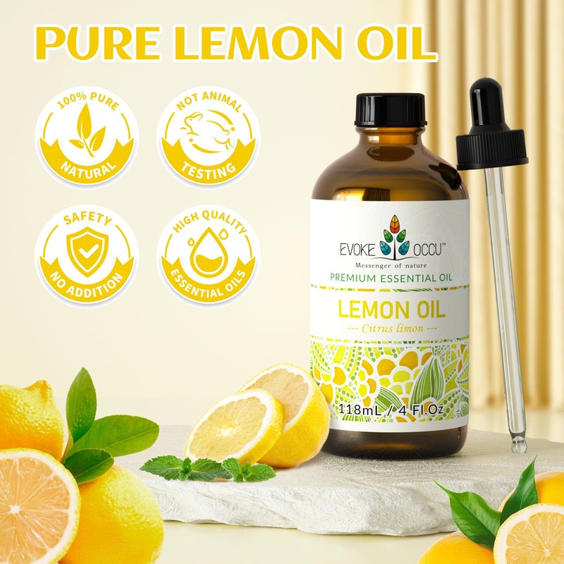 EVOKE OCCU Lemon Essential Oil for Cleansing Skin Home Diffuser