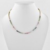 Natural Multi Tourmaline Gemstone Full Beaded Choker Necklace, Chakra Healing