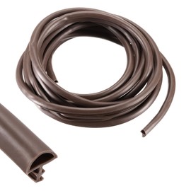 PATIKIL Window Weather Stripping Door Seal, 3/8" Wide Kerf Mount Weatherstrip Seal for Door Frame Window (5 M/16.4 Ft, Brown)