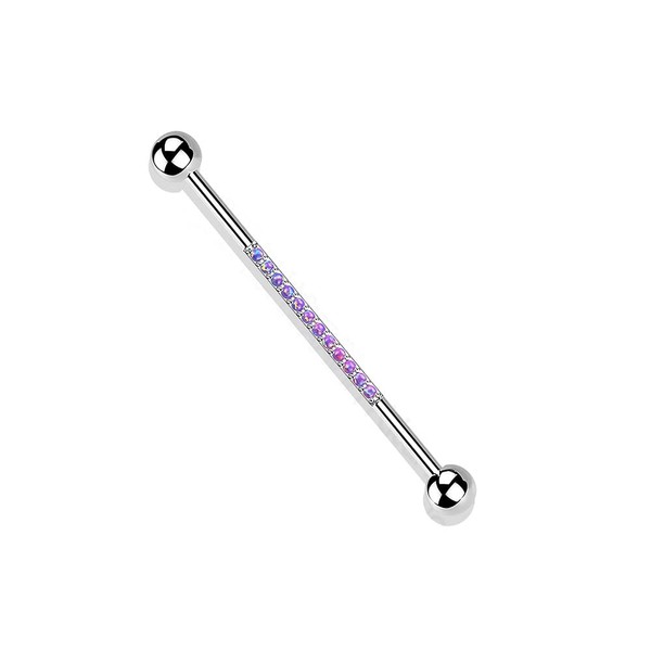 Pierced Owl - 14GA G23 Implant Grade Titanium Synthetic Opal