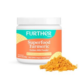Further Food Best Cúrcuma Leche Dorada Orgánica Cúrcuma En Polvo, Canela, Jengibre Y Pimienta Negra Máxima Absorción Salud Articular, Salud...        