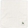 Hamamonyo Reversible Gauze Handkerchief, Striped and Golf, gray