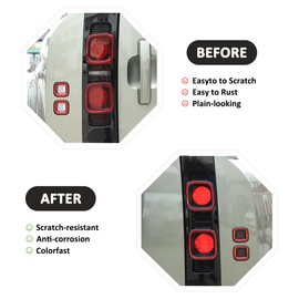 YIWANG ABS Black Car Exterior Taillight Protection Cover Accessories for Land Rover Defender 90 110 130 2020-2025