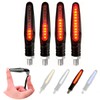 Direccionales Led Motocicleta Moto Secuencial Indicador Intermitente Luces 4pz (Rojo)