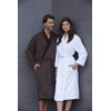 Mansfield, Unisex Spa Microfiber Shimmer Lined Shawl Collar Robe, Chocolate,