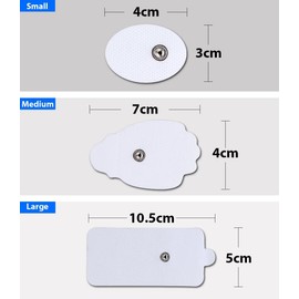 TENS Electrostimulator Pads Button Electrodes 3.5 mm for TENS Digital Therapy Massager (Pack of 12)