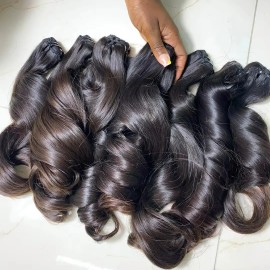 14a Grade Human Hair Bundles Bone Straight Original Burmese Curly Human Hair Wigs Bundles Supplierstyle: 1, color: 1 bundle water wave, Stretched Length: 12 inches