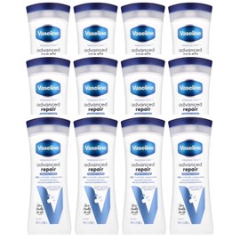 Vaseline Intensive Care Advanced Repair Loción sin fragancia, 10 onzas (paquete de 12)