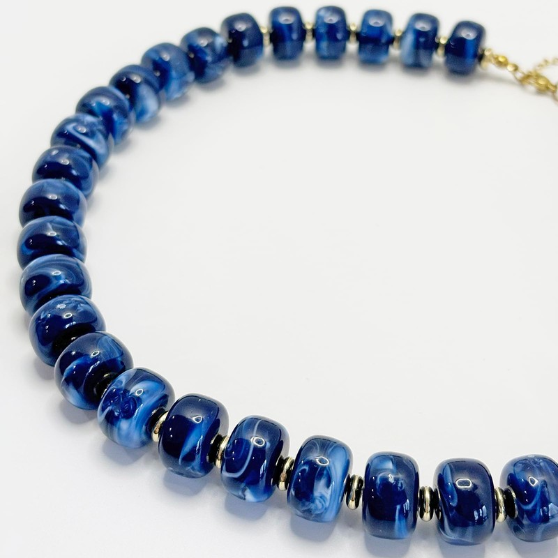 joymiao Beaded Necklace for Women Chunky Beaded Necklace Big Bead