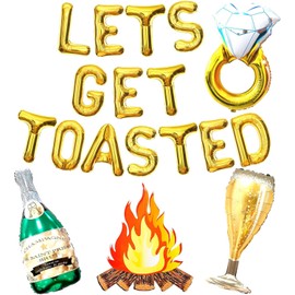 Lets Get Toasted Bachelorette Decoration Mountain Engagement Decoration Mountain Bachelorette Decoration Camp Bachelorette Decoration Camping Bachelorette Party Decorations
